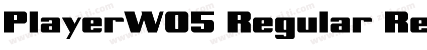 PlayerW05 Regular Regular字体转换